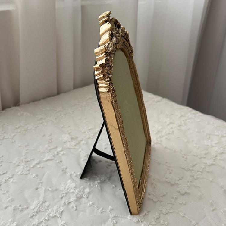 Vintage Inspired Earring Necklace Display Stand Flannel Lined Resin Frame Jewelry Organizers For Home Store Decoration