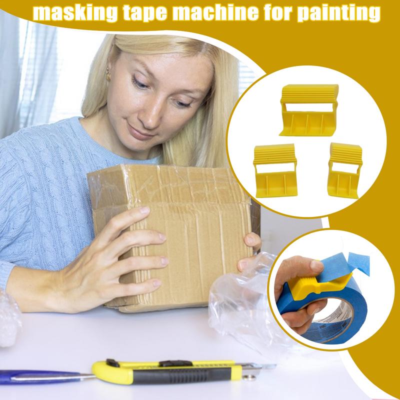 Masking Tape Dispenser Painters Tape Compact Cutter Applicator Painting Tape Dispenser Tool for Studio Indoor Home and Outdoor