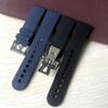 Brand Quality 23mm Black Bule Rubber Watchband Waterproof For BLANCPAIN Watch Strap Fifty Fathoms Bracelet