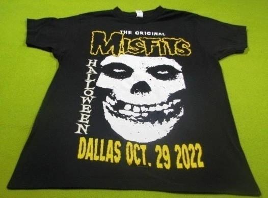 

THE MISFITS 2022 Dallas Halloween Concert Black Tshirt reprint S5XL Unisex T-Shirt XL