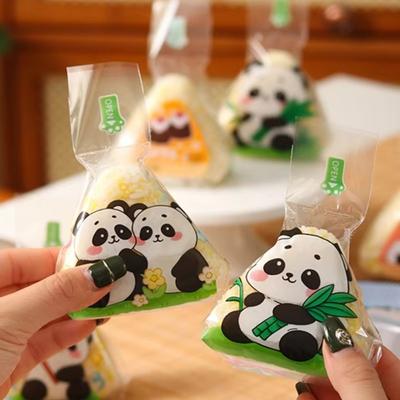 50Pcs Lovely Cartoon Triangle Rice Ball Packaging Bag Nori Seaweed Onigiri Wrap Plastic Bags
