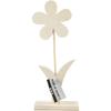 Wooden Flower - Creotime - 23 X 10 Cm - White - Decorative - For Children
