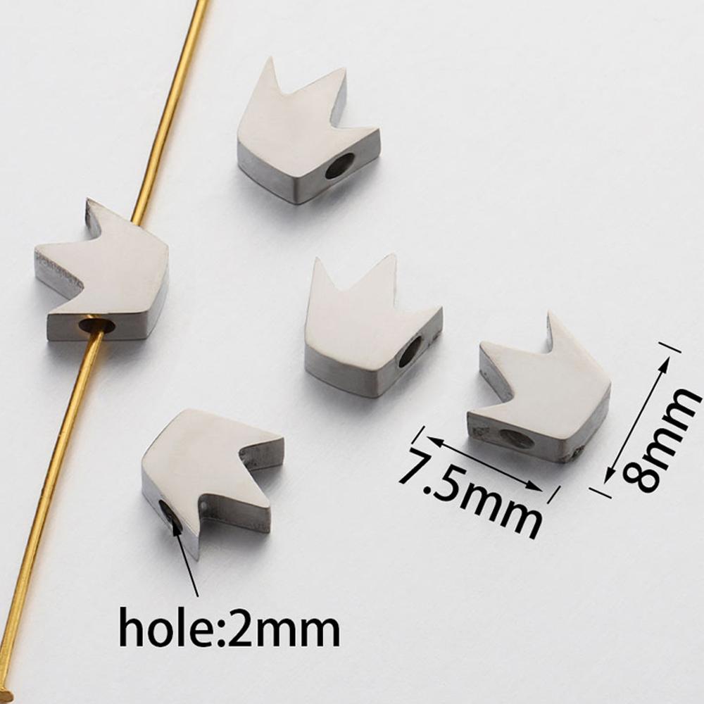 5pcs Stainless Steel Polish Heart Bracelet Beads Moon Star Airplane Spacer Beads DIY Jewelry Making Necklace Findings Wholesale