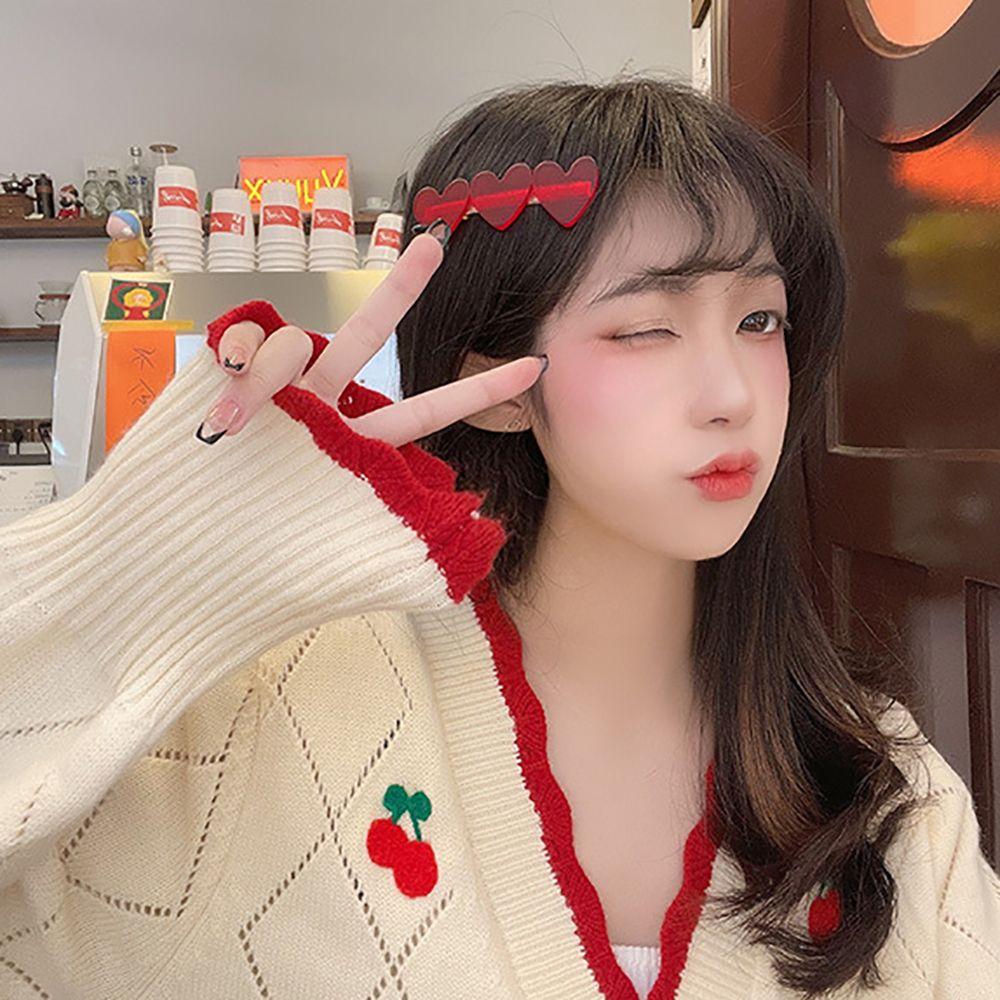 Korean Fashion Gift Candy Color Girls Women Hair Accessories Barettes Heart Hair Clip Hairpin