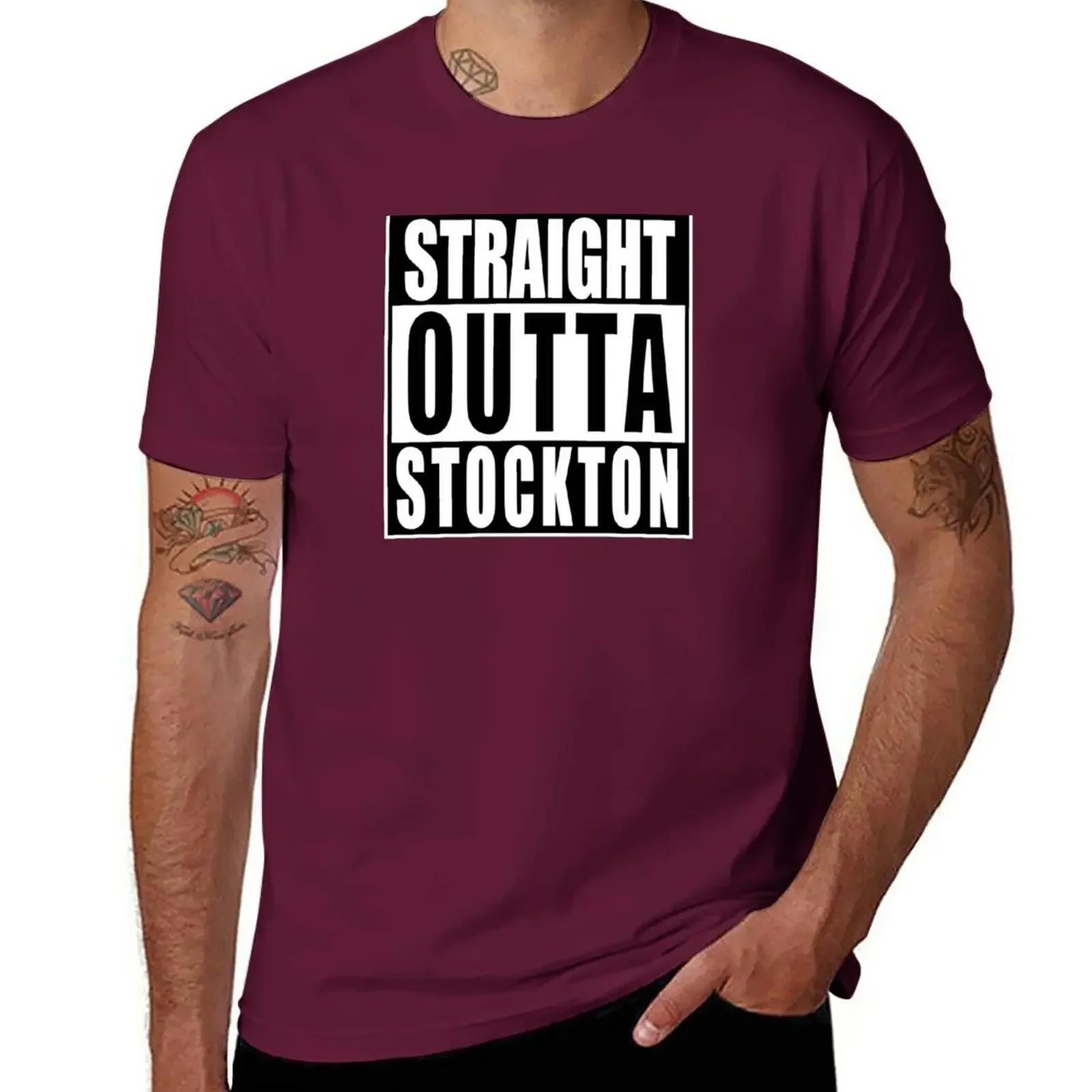 Straight Outta Stockton T-Shirt cute tops customs mens t shirts XL