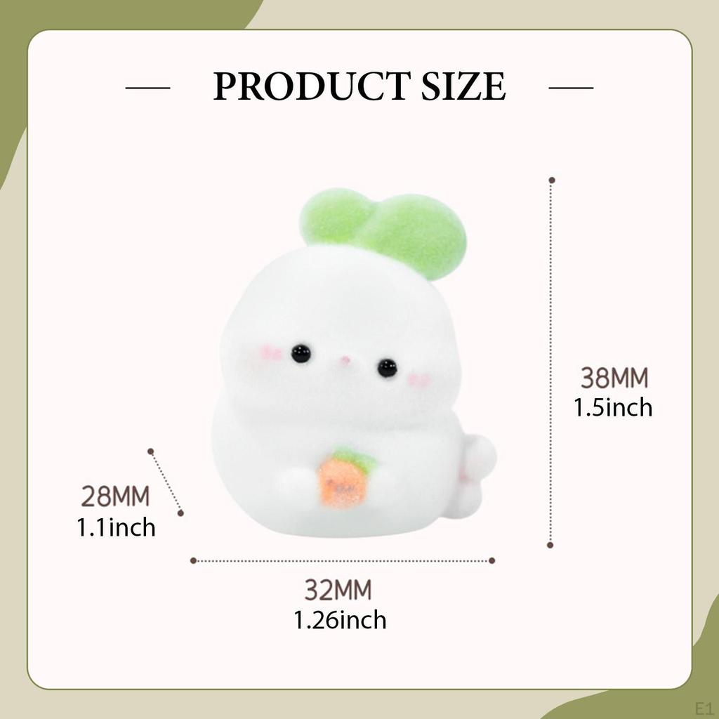 6Pcs 3D Craft Figurine Computer Decor Easy to Install Birthday Gifts Collectible Resin Crafts for TV