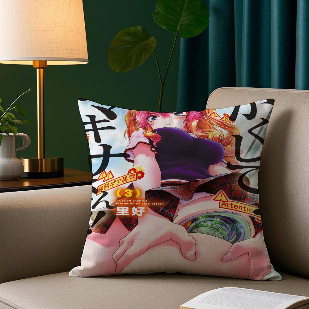 Sexy Anime Mädchen Kissenbezug Plüschstoff Weicher Kissenbezug Beidseitiger Druck Sofakissenbezug Überwurf