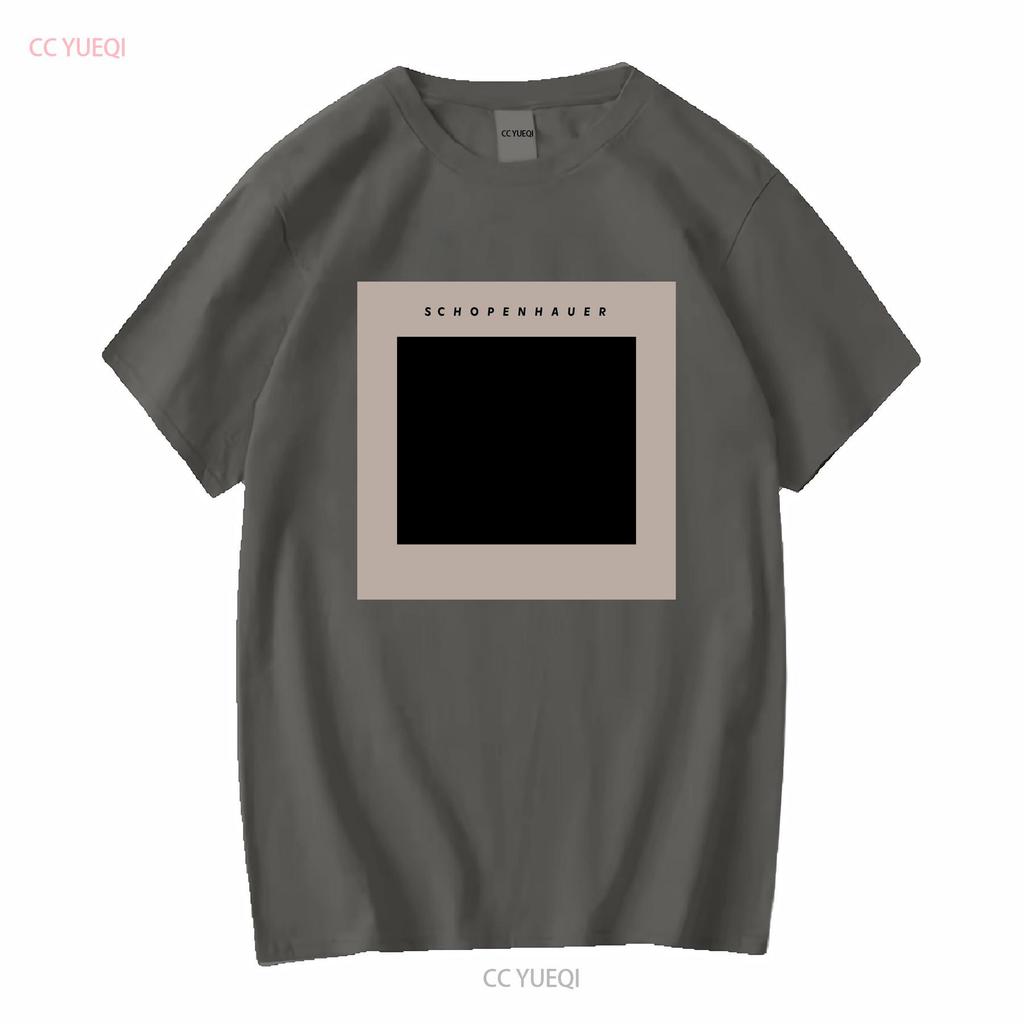 Camiseta de Algodão com Design Minimalista Schopenhauer para Filósofos dedicados e amantes da Filosofia preto vazio vintage Lavado
