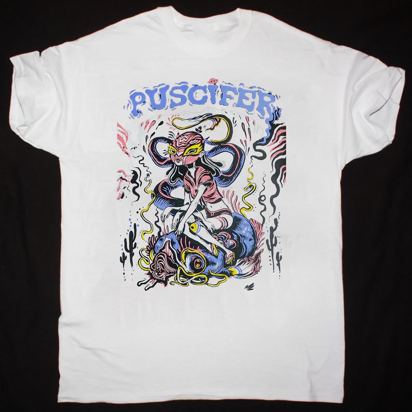 Puscifer Band White T-Shirt Cotton Unisex Short Sleeve RD242 S разноцветный
