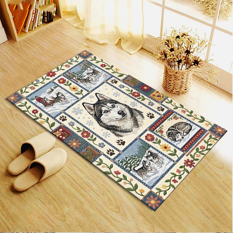 2025 New Husky Dog Carpet Rug for Living Room Bedroom Home Sofa Decoration,Kids play Non-slip Floor Mat61