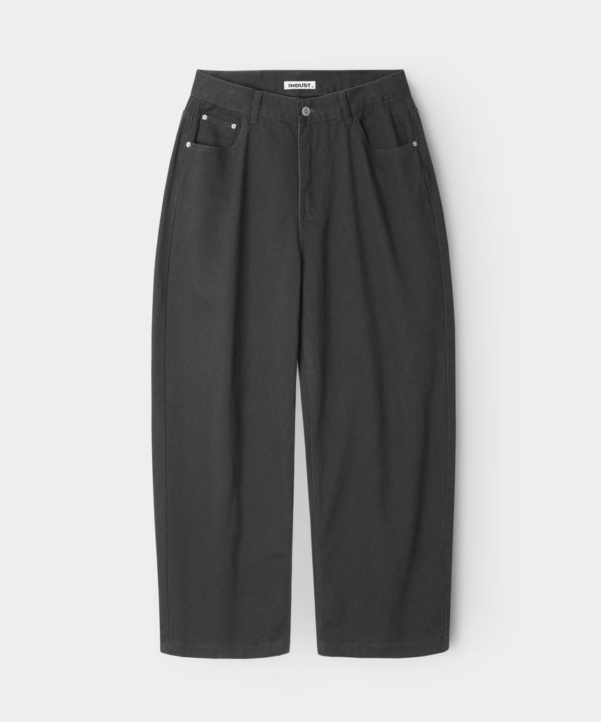 INDUST Barrel Fit Curved Wide Pants_Charcoal