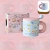 Cartoon Cup with Lid Cute Butter Bear Ceramic Mug with Lid with Spoon Ceramic Cup Water Cup Female Souvenir