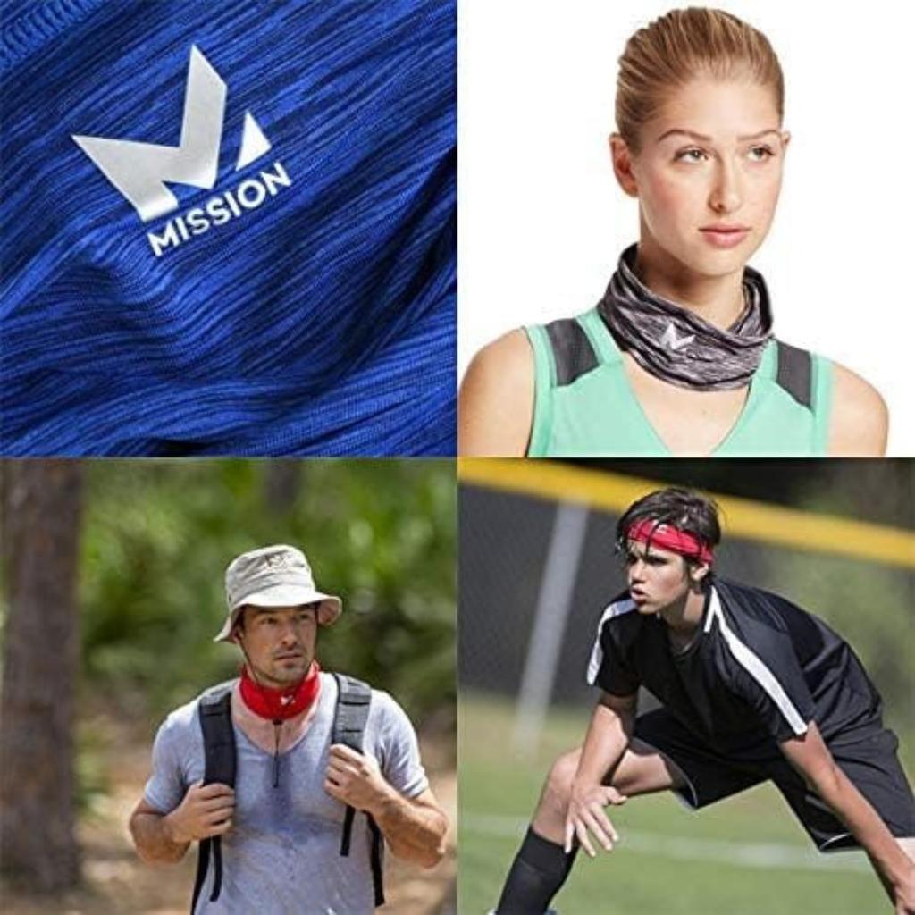 MISSION Blue 109452 Multi-Cool Neck Gaiter Face