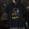 Black Myth Wukong Men's Cotton T-shirt Journey To The West Game Wukong Retro Graphic Tshirt Adventure Game Money King Tees