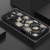 Soft TPU Case For iPhone 16e 16 17 Pro Max 15 14 Plus 13 12 Pro Max 11 17 Air Cartoon White Flower Printing Silicone Phone Cover