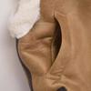 Womens Retro Faux Suede Fur Lined Zip Up Vest Jacket Street Style Warm Outerwear