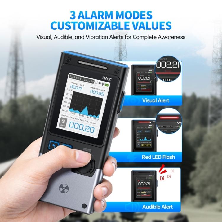 Small Radiation Monitoring Instrument Featuring Color Display Radiation Electric Magnetic Analyzers for Environmental
