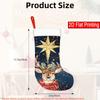 Christmas Decoration Fireplace Hanging Stocking A Single Piece of a Christmas Stocking Featuring a Middle Star Design Wi