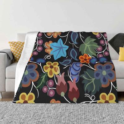 Zaagi’Idiwin Kreatives Design Leichte Dünne Weiche Flanelldecke Waldblumen Ojibwe-Blumen