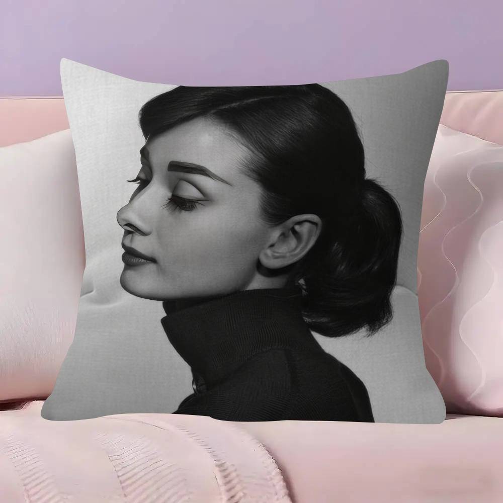 Audrey Hepburn Lipstick Pillowcase Toon Gift Cushion Cover Bedroom Home Sofa Chair Seat Decor Pillow Case