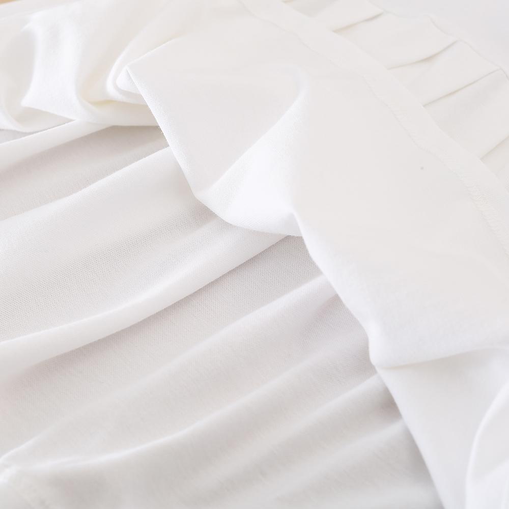 Girls' White Summer Dress V-Neck Polo Pleated Dress for School 5-12 Years Girls Clothing