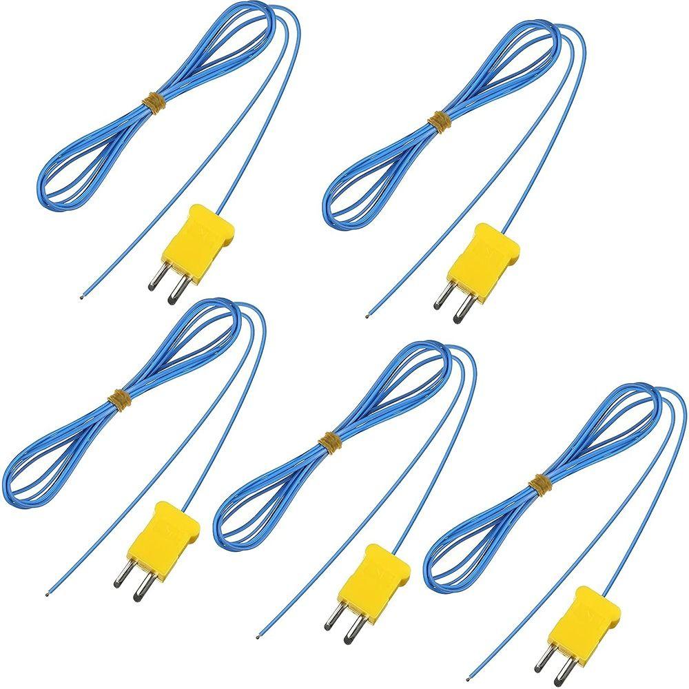 5pcs -40°C to 400°C Temperature Sensor 2M Mini-Connector Probe Sensor  Oven and Furnace