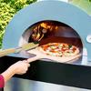 Heat Resistant Steel Bristles Cleaning Brush with Scraper and Removable Head For Pizza Oven Grill Stone Daily Cleaning