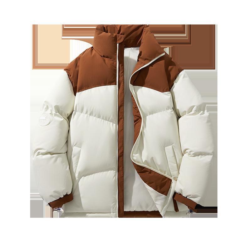 

Men s splicing trendy clothes, thickened clothes, jackets, bread clothes, teenagers, couples, stand-up collars, multi-color loose and thin women M