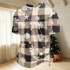 Men's Quick Dry Short Sleeve Neck T-Shirt with Christmas Print