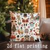 Home Decor Christmas Pattern Printed Pillowcase Suitable For Sofa Bedroom Car Pillow Cover Cushion Rectangular Back Cushion