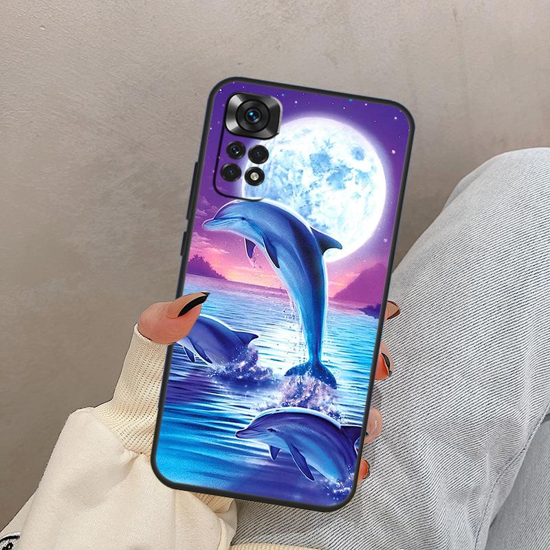 Dolphin For Xiaomi Redmi Note 14 10 11 12 13 15 Pro Plus Case Cover For Redmi 15 15C 14C 10C 12C 13C