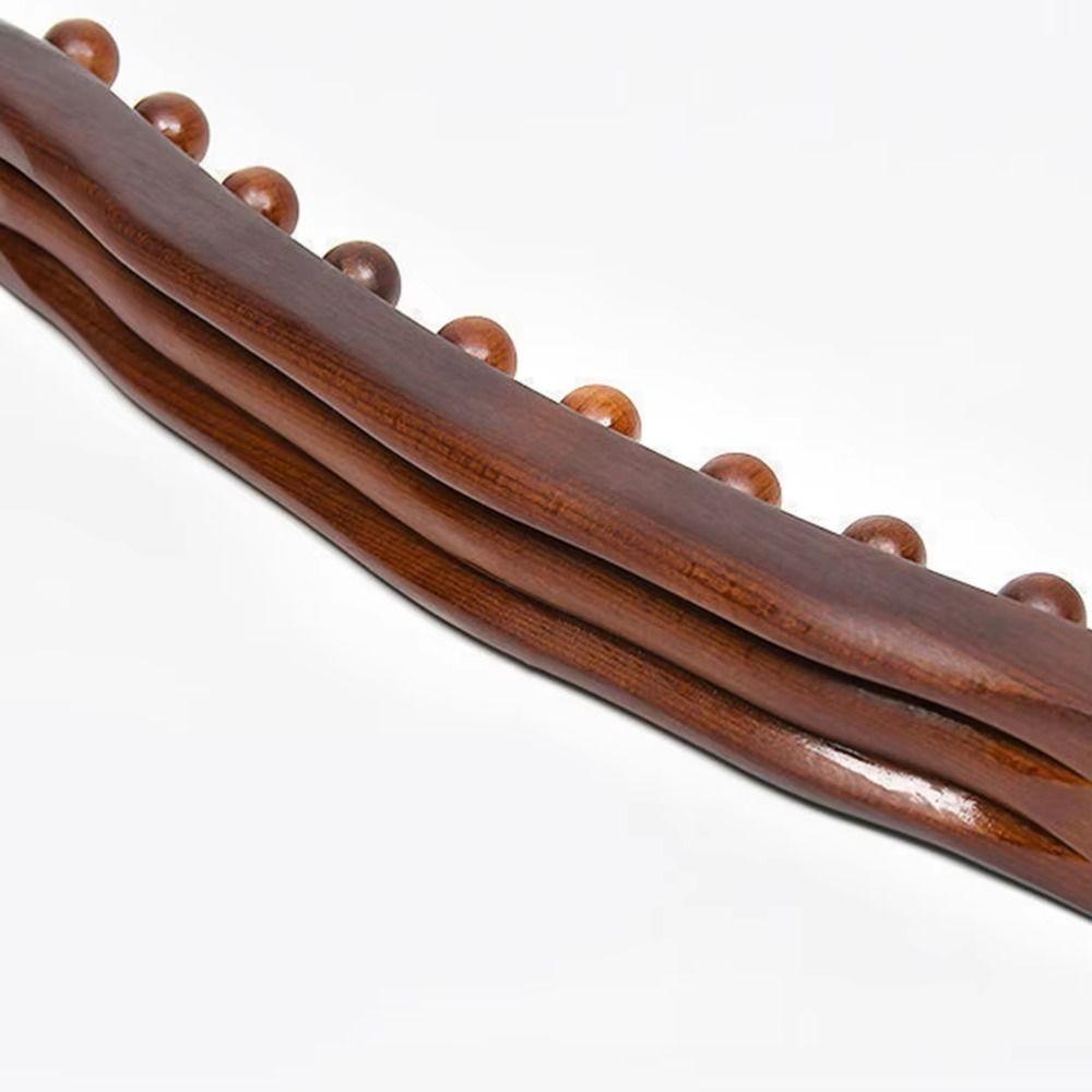 Durable 37 Beads Body Massaging Stick Universal Handheld Acupoint Massager Relax Therapy Massage Tool Back Scraping Stick