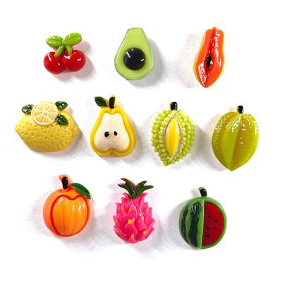 10 szt. Magnesy na lodówkę owoce Durian Awokado Gruszka Figurka Żywica Naklejka na tablicę magnetyczną lodówki Dekoracja DIY Akcesoria kuchenne