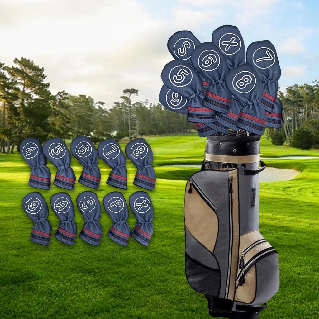 10 Pieces Golf Club Head Covers for Irons Iron Headcovers Lightweight Wedge Sleeves Games