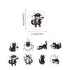1 Set Cute Black Cat Photosensitive Stamps, Cartoon Cat Pattern Decorative Stamps for Scrapbooking, Notes and DIY Handmade Craft