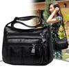 Damen Umhängetasche PU-Leder Große Kapazität Crossbody-Tasche Modisch Und Einfach Mehrere Reißverschlüsse Outdoor Mommy Bag Leichte Kleine Tasche