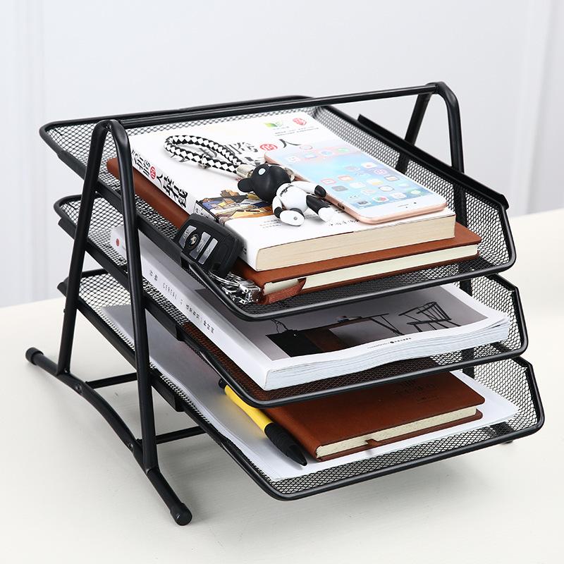 3 Tier Mesh Desk Organizers,Office Supplies Organizer,Desk Organizer Tray,File Storage,Mesh Paper Tray,File Organizer Tray