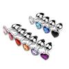 Stainless Steel Anal Plug Heart Shape 3 Sizes Crystal Anal Plug Removable Butt Plug Stimulator Anal Sex Toys Prostate Massager