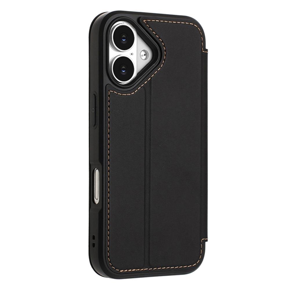 For iPhone 17 Case Magnetic Closure Card Slot Leather Flip Phone Cover