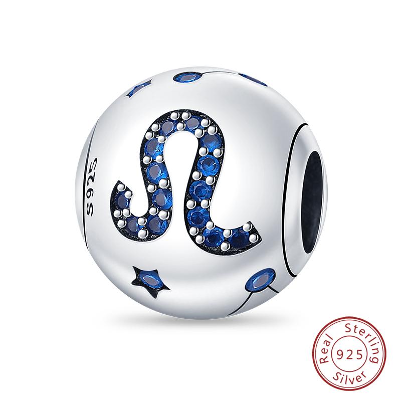 Charms Fit Qikaola Bracelets Copper Twelve Constellations Charms Beads Leo Aries Virgo For Birthday Jewelry Gifts