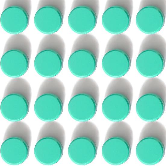 Green Fridge Magnets, 20PCS Strong Refrigerator Magnets, Small Round Magnets for Whiteboard, Heavy Duty Mini Magnet for Fridge, Kitchen, Office, 20pcs - 2cm Green Magnet