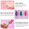 2 in 1 Hair Washing Brush Double Side Shampoo Brush Silicone Scalp Massage Brush Hair Shower Comb Bath Shower Brush