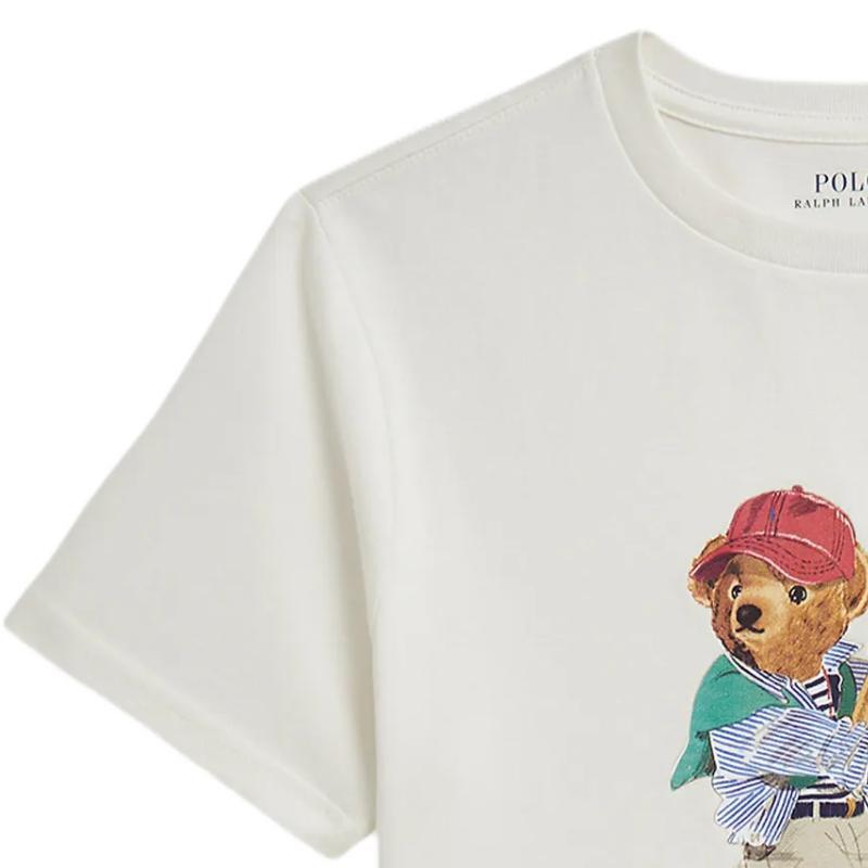 Polo Ralph Lauren Polo Bear T-Shirt Short Sleeve Round Neck Print Kids Tops 323A12428-001