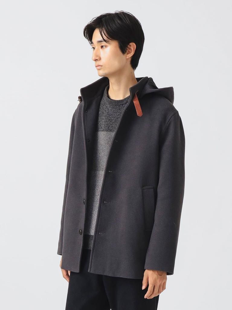 Beams Heart Price Drop on Hooded Stand Collar Size 42190009413 [New 12/25] Men's Coat, CHARCOAL.G, S,