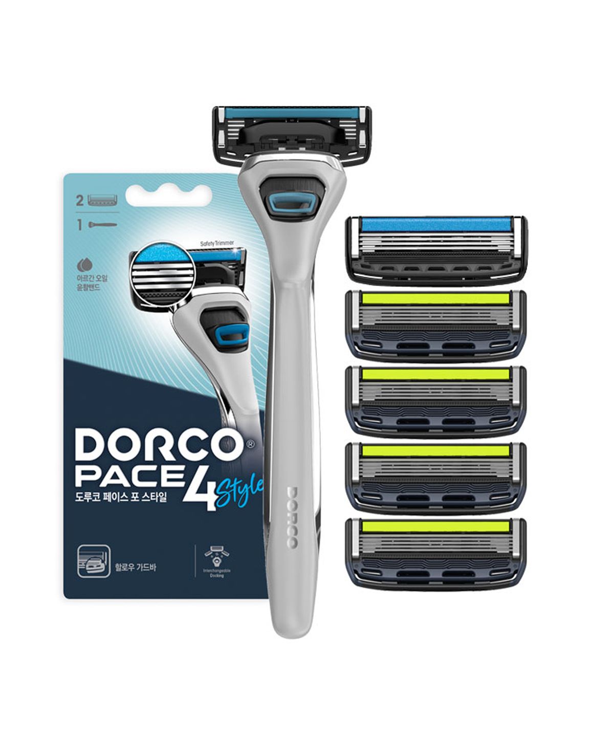 Face 4 Style Razor + 6 Blades Total