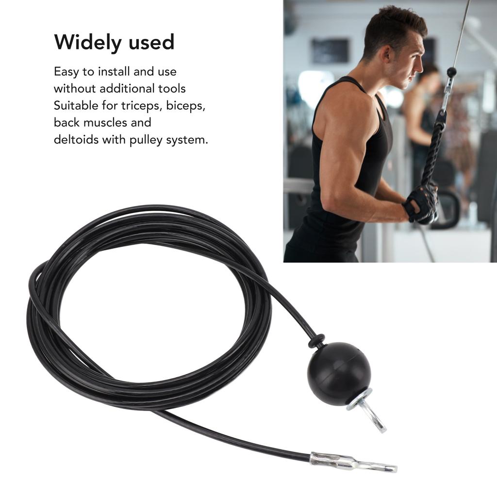 4/5M Steel Wire Rope DIY Heavy Duty Multi Gym Cable Fitness Pulley Machine Home Fitness Exercise Equipment Accessories Tool