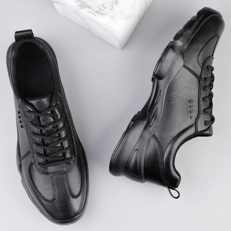 Fashion Leisure Walk Men's Sneakers Genuine Leather Men Casual Shoes Classic Outdoor Male Sports Walking Shoes Non-Slip Sports Footwear