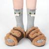Elastic Calico Cat Socks Breathable Tuxedo Cat Socks Whimsical Pouty Kitty Socks  All Seasons