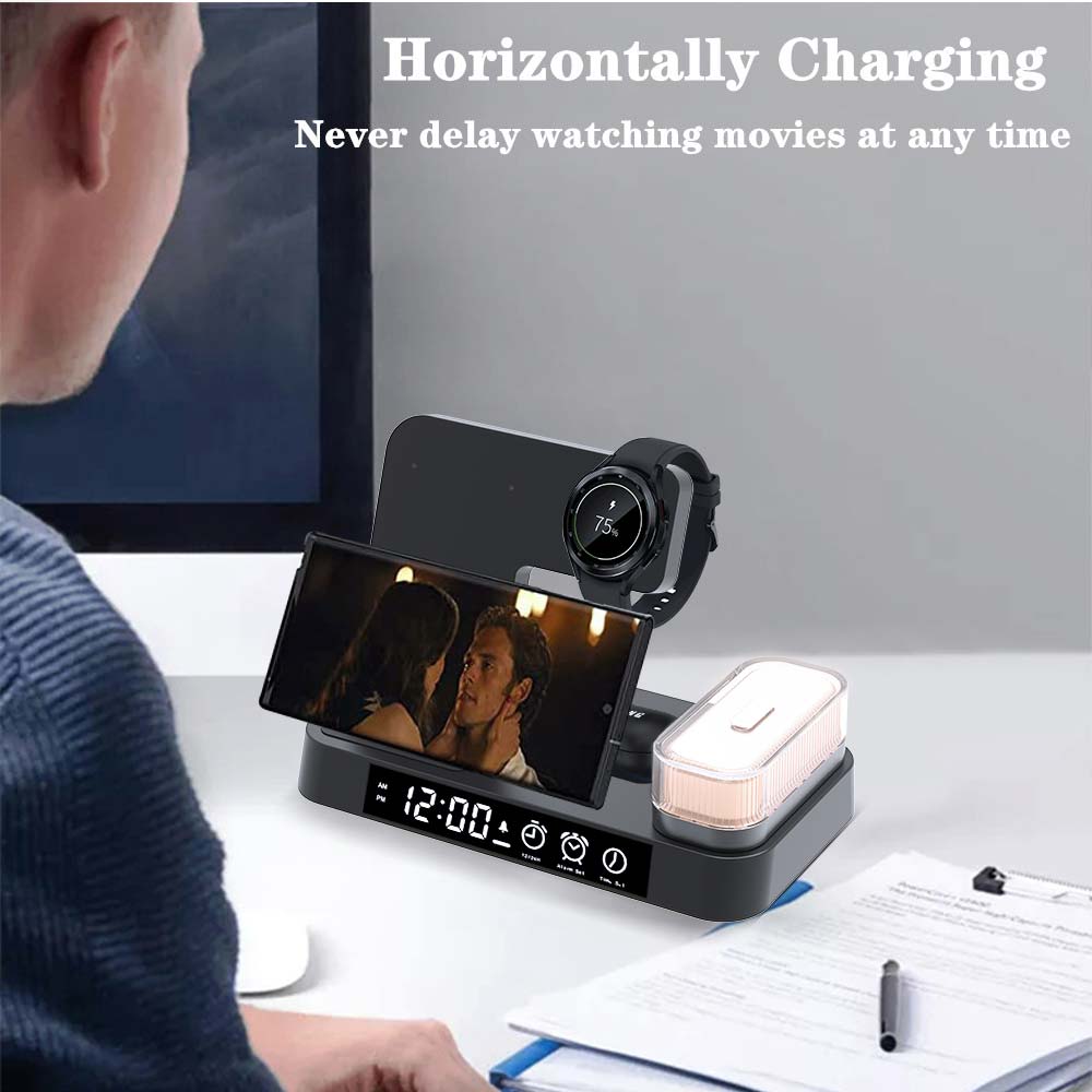 Wireless Charger 3 In 1 For Samsung Galaxy S23 S22 S21 Ultra 30W Fast Charging Station For Galaxy Watch 5/5 Pro/4 Chargers Stand