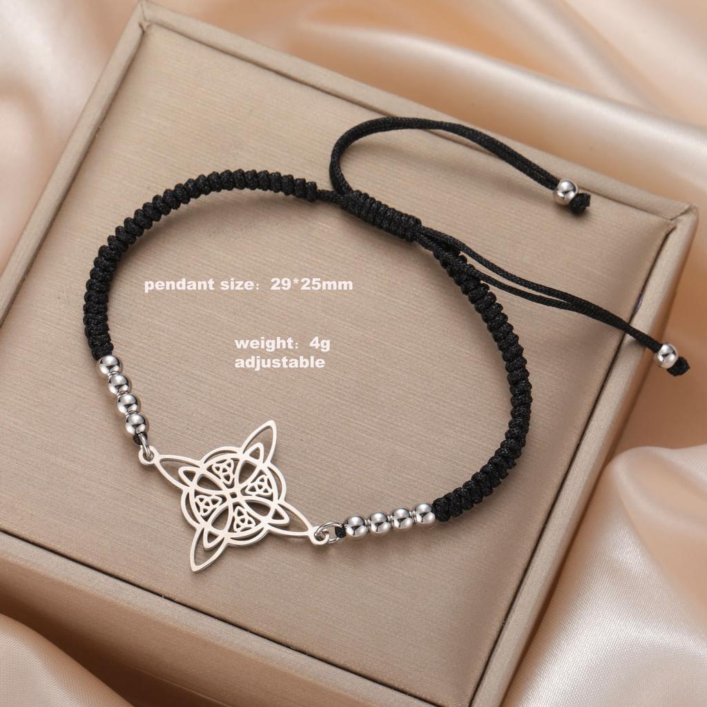 Náramky s kouzelným uzlem pro ženy nudo de bruja Nerezová ocel Amulet čarodějnictví Šťastné náramky Šperky lucky bhudda